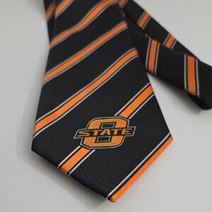 Oklahoma State University OSU Striped Silk Tie – Black/Orange – NWT